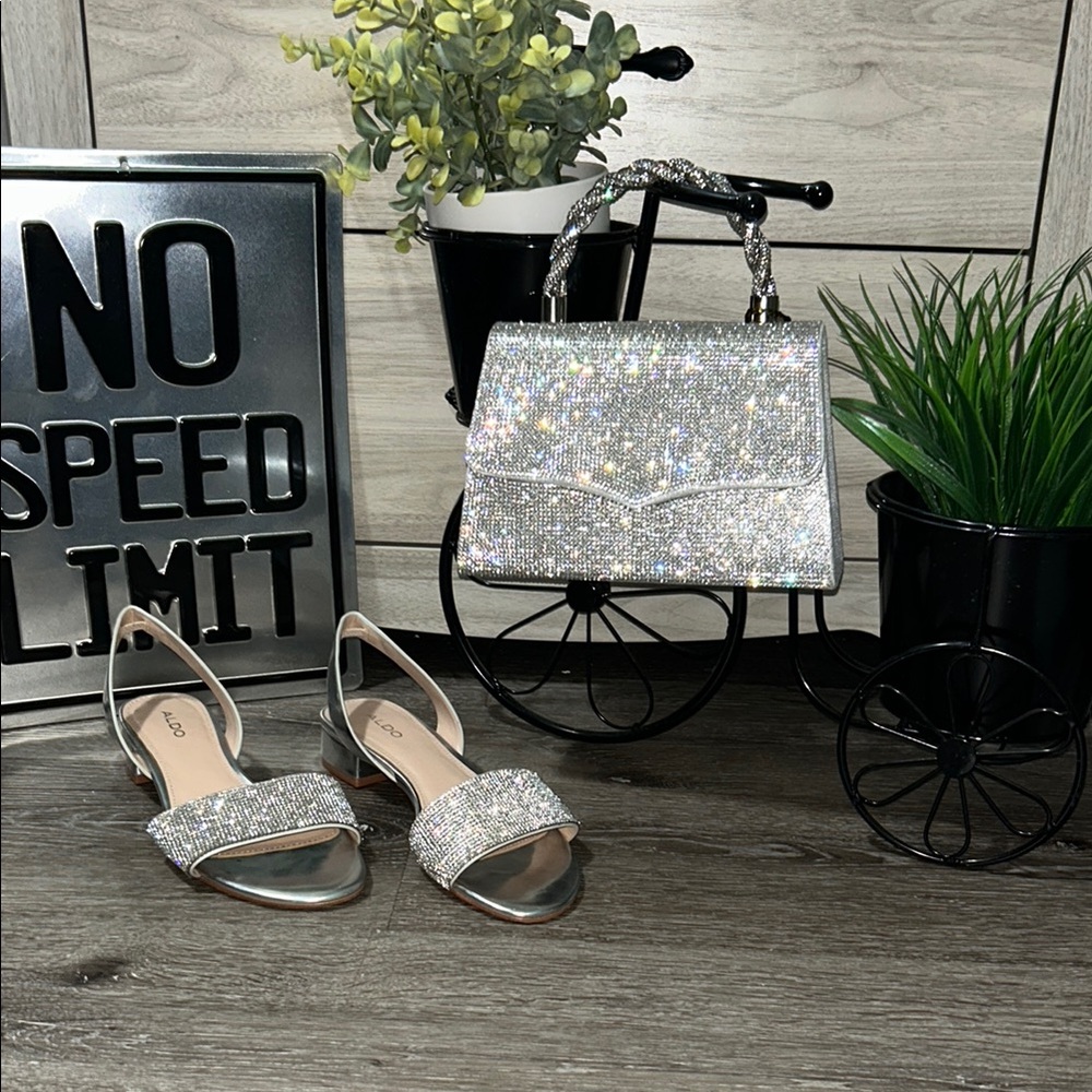 Aldo Silver Sandals